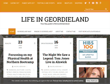 Tablet Screenshot of lifeingeordieland.com